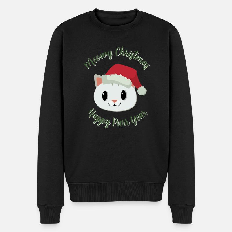 Pyjama Weihnachten - Männer Premium Bio Pullover - Schwarz