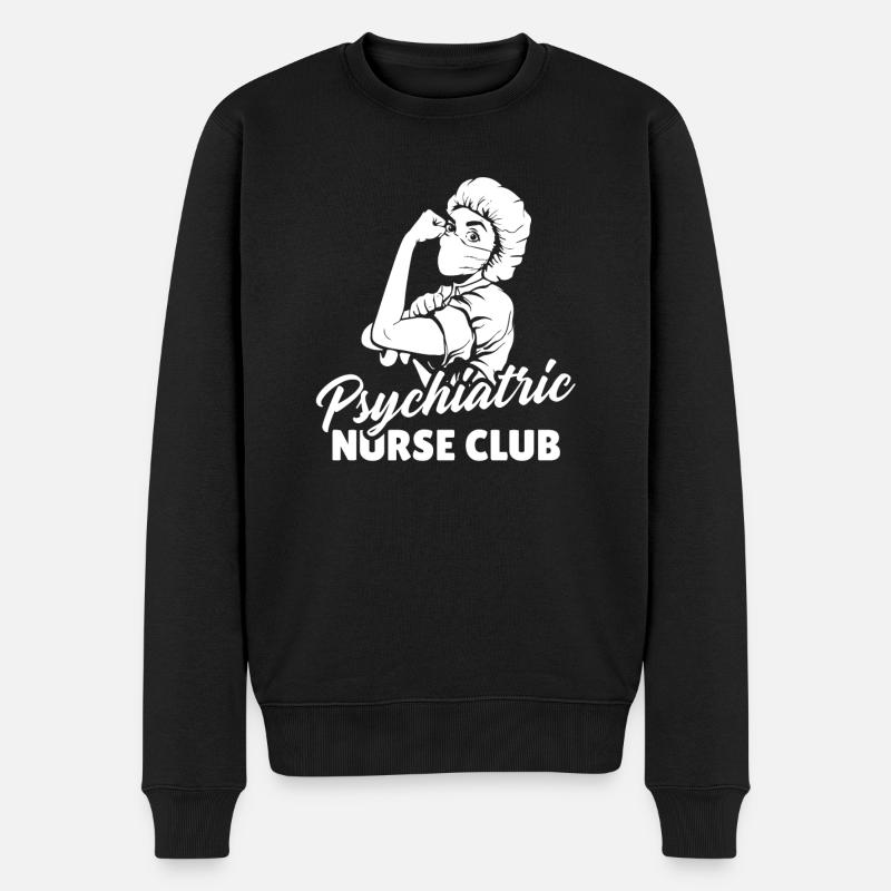 Krankenschwester Psychiatrie - Männer Premium Bio Pullover - Schwarz