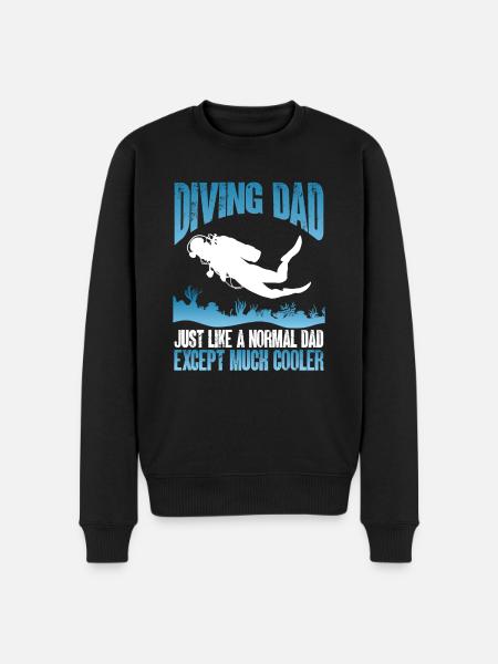 Diving father - Men's Premium Organic Jumper - black