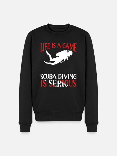 Life is a scuba diving - Men's Premium Organic Jumper - black