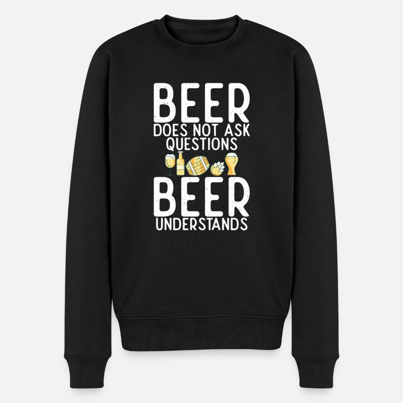 Bier-Trinker-Bier-Geschenke - Männer Premium Bio Pullover - Schwarz
