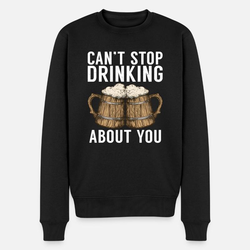 Biertrinker Bier Geschenke - Männer Premium Bio Pullover - Schwarz