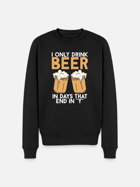 Biertrinker Bier Geschenke - Männer Premium Bio Pullover - Schwarz