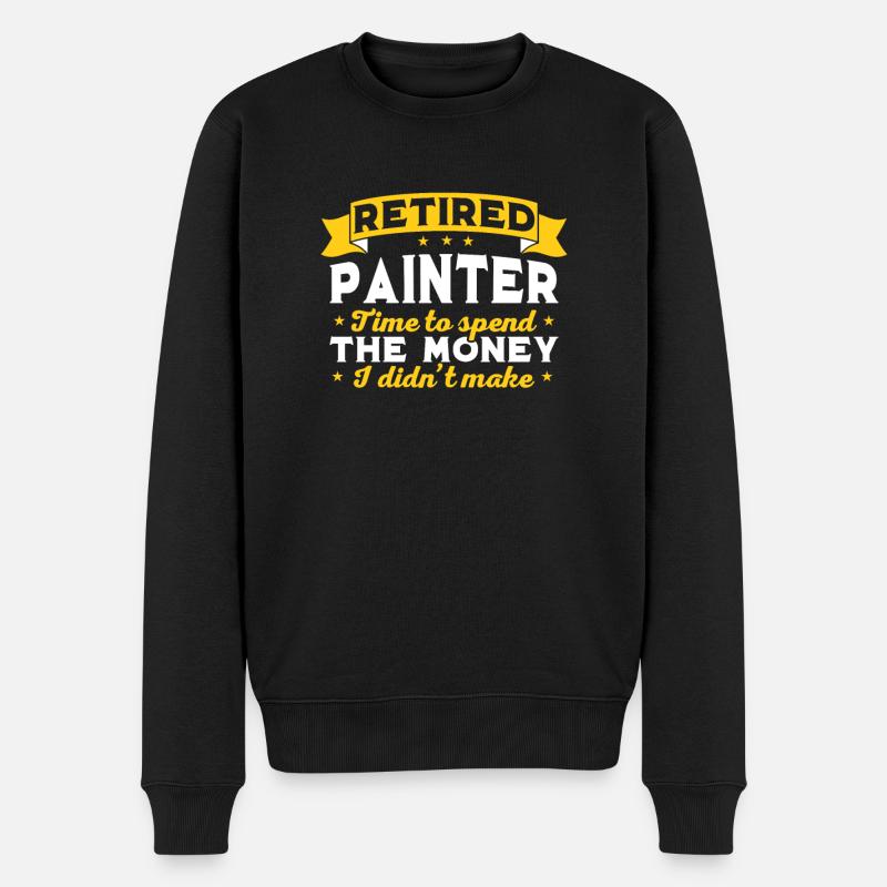 Retired painter, retired gift - Men's Premium Organic Jumper - black