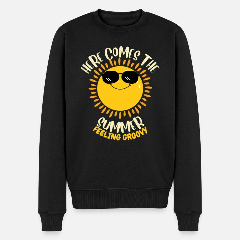 Voici l’été Feeling Groovy - Pull Premium bio Homme - noir