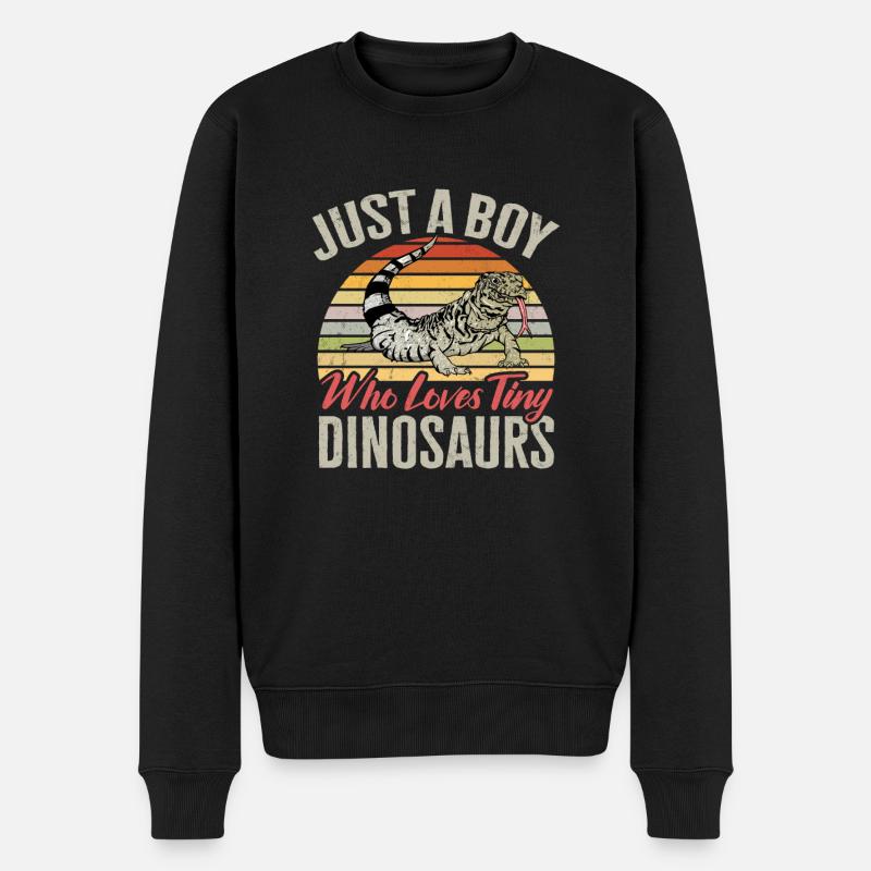 Lézard Tegu Herpétologiste - Pull Premium bio Homme - noir