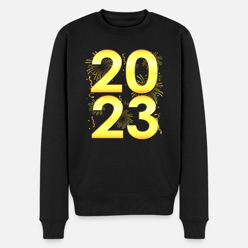 Silvesterparty - Neujahrstag 2023 - Männer Premium Bio Pullover - Schwarz