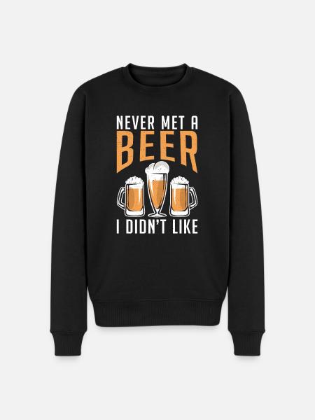 Bier-Trinker-Bier-Geschenke - Männer Premium Bio Pullover - Schwarz