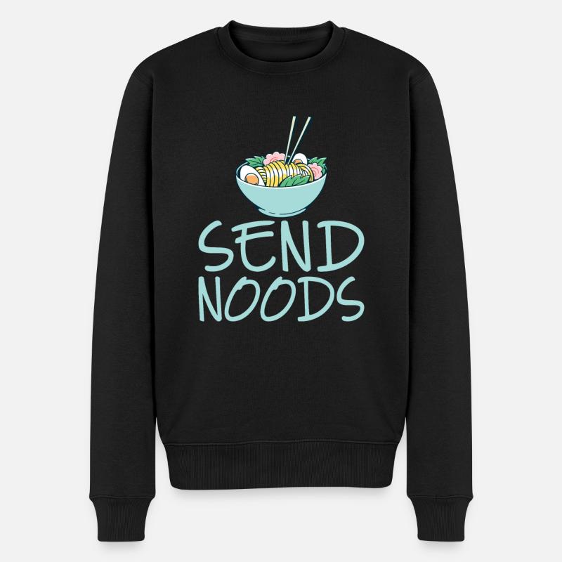 Ramen Liebhaber - Männer Premium Bio Pullover - Schwarz