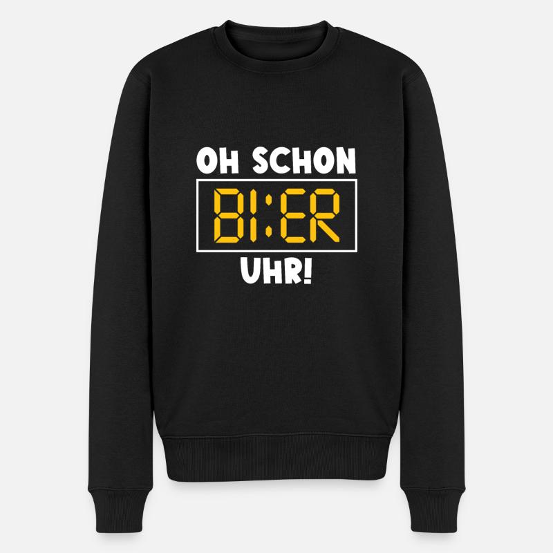 Bier Sprüche Lustiger Spruch - Männer Premium Bio Pullover - Schwarz