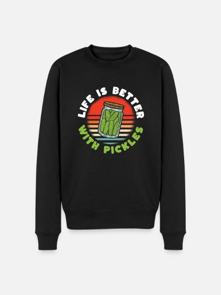 Life Is Better With Pickles - Men's Premium Organic Jumper - black
