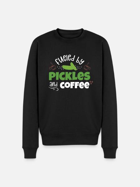 Fueied By Pickles And Coffee - Men's Premium Organic Jumper - black