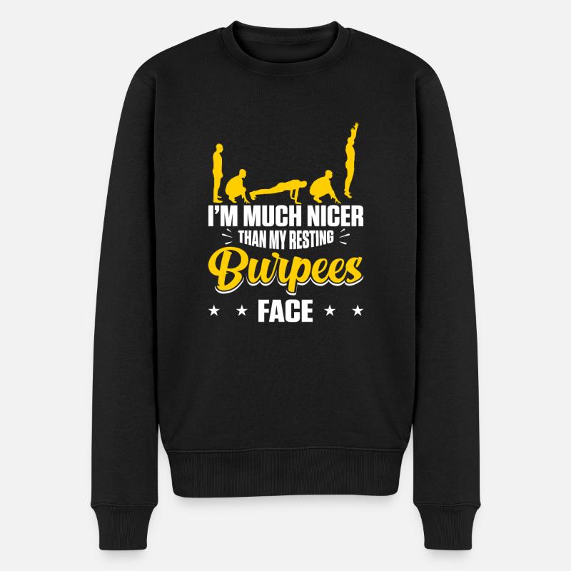 Burpees - Männer Premium Bio Pullover - Schwarz