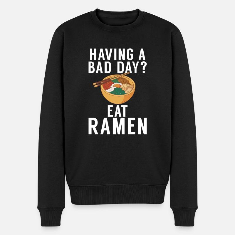 Ramen Liebhaber - Männer Premium Bio Pullover - Schwarz