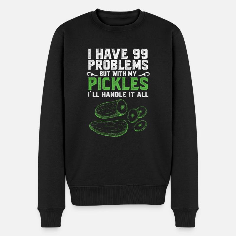 J’ai des problèmes mais avec mes cornichons - Pull Premium bio Homme - noir