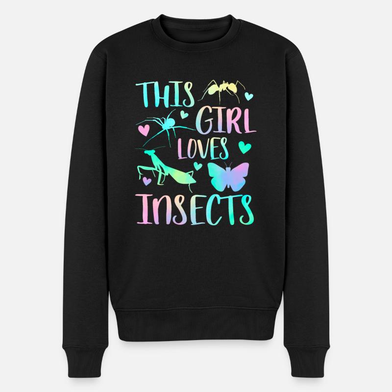 Cette fille aime les insectes - Pull Premium bio Homme - noir
