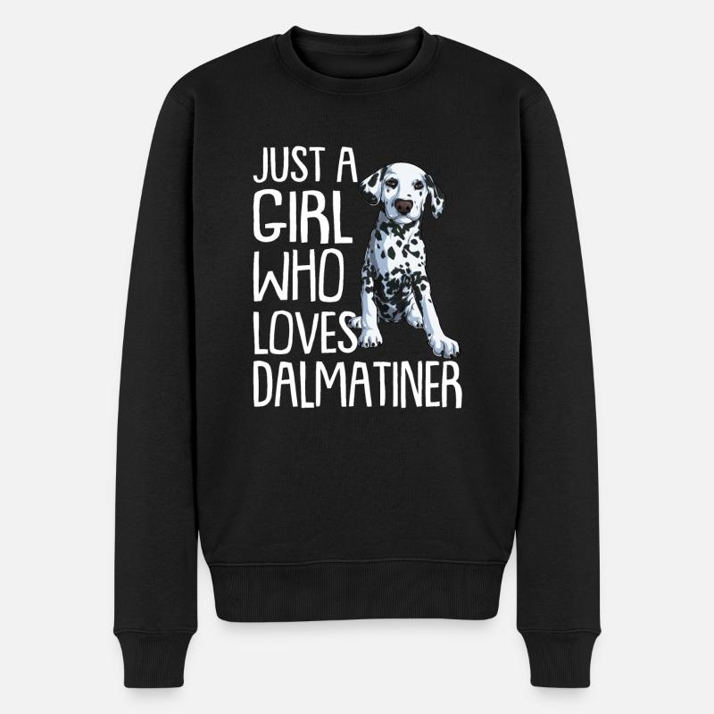 Dalmatiner Hund Dog Hundehalter - Männer Premium Bio Pullover - Schwarz