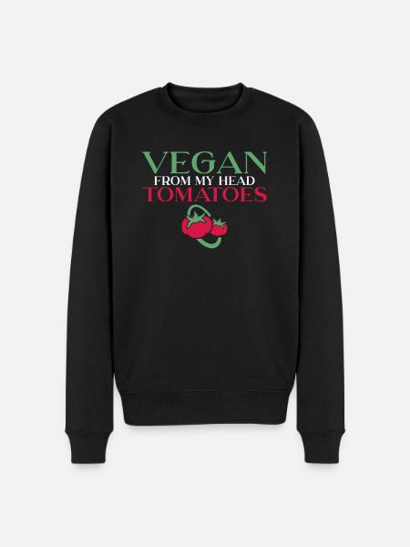 Veggie Lover Vegan Gift - Men's Premium Organic Jumper - black