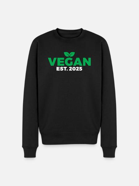Veggie Lover Vegan Gift - Men's Premium Organic Jumper - black