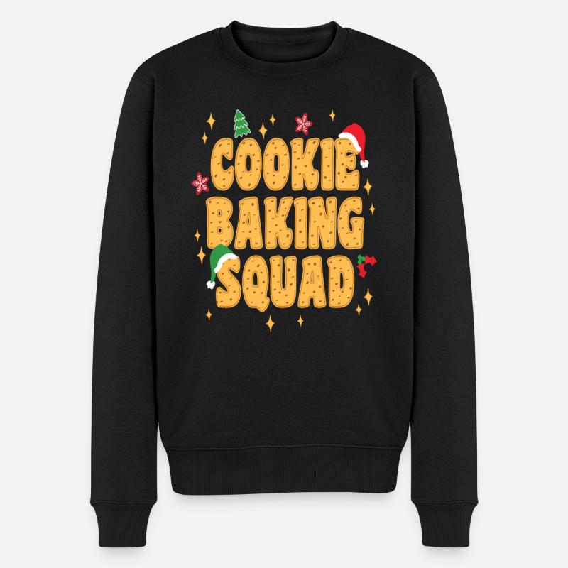 Cookie Baking Squad Christmas - Männer Premium Bio Pullover - Schwarz