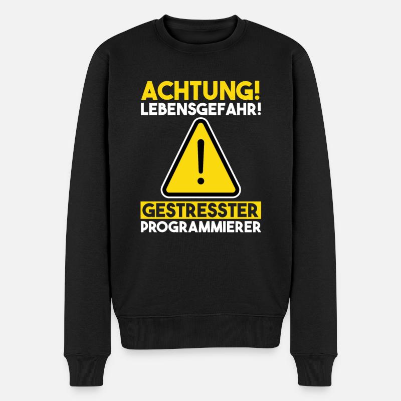 Programmieren Entwickler Coder Programmierer - Männer Premium Bio Pullover - Schwarz