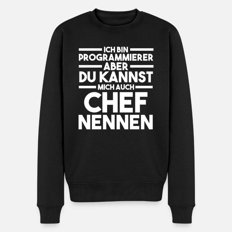 Programmieren Entwickler Coder Programmierer - Männer Premium Bio Pullover - Schwarz