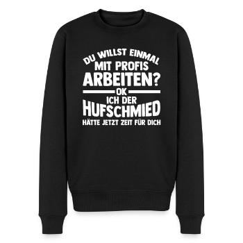 Hufbeschlagschmied Pferdeschmied Hufschmied - Männer Premium Bio Pullover - Schwarz - Vorne - Nico (187cm)