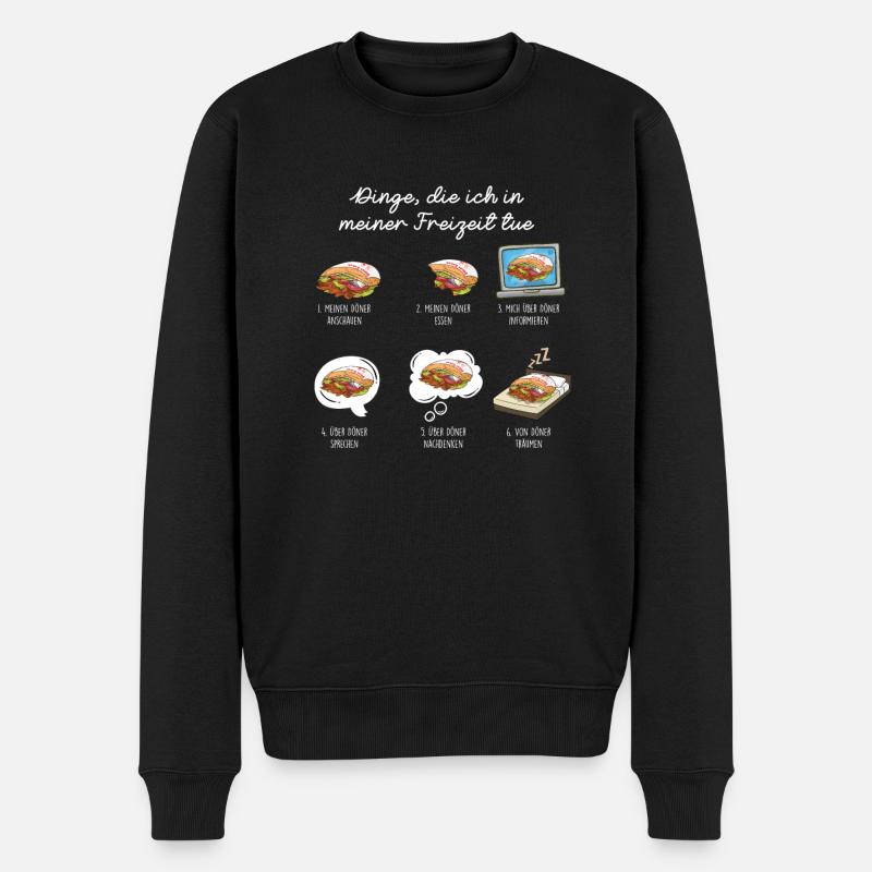 Döner Freizeit Döner Liebhaber - Männer Premium Bio Pullover - Schwarz