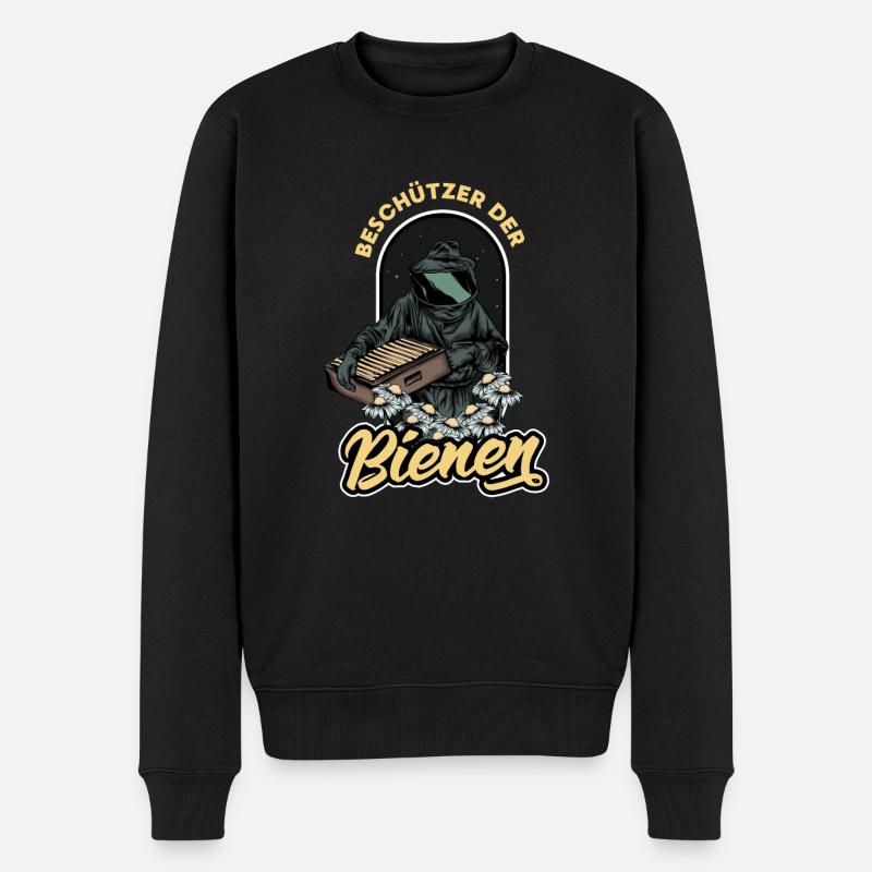 Beschützer der Bienen - Männer Premium Bio Pullover - Schwarz