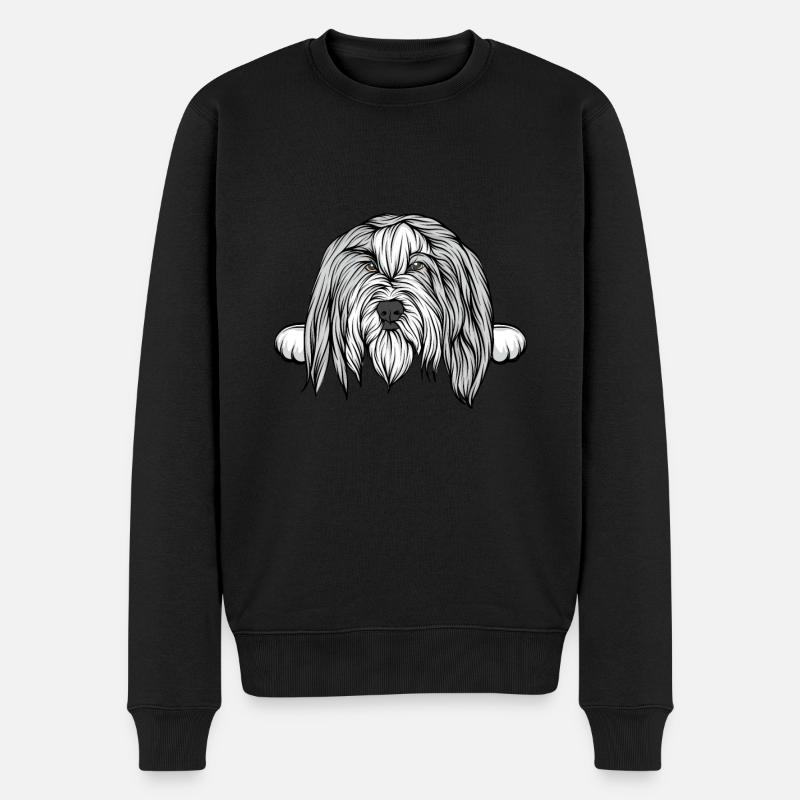 Hund - Männer Premium Bio Pullover - Schwarz