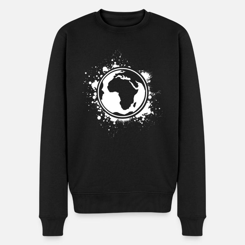 Le globe terrestre - Pull Premium bio Homme - noir