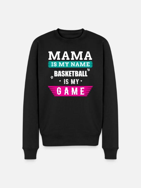 Basketball Mama Saying - Men's Premium Organic Jumper - black
