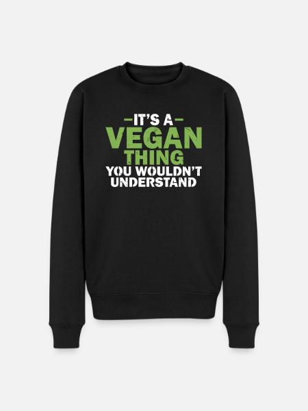 Veggie Lover Vegan Gift - Men's Premium Organic Jumper - black