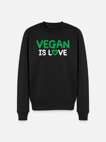 Veggie Lover Vegan Gift - Men's Premium Organic Jumper - black