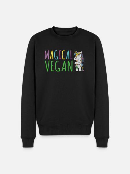 Veggie Lover Vegan Gift - Men's Premium Organic Jumper - black