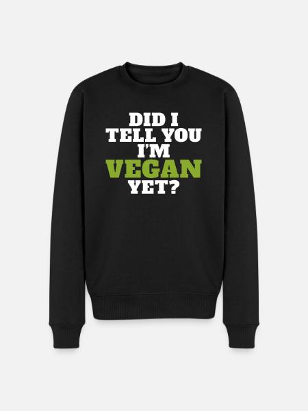 Veggie Lover Vegan Gift - Men's Premium Organic Jumper - black