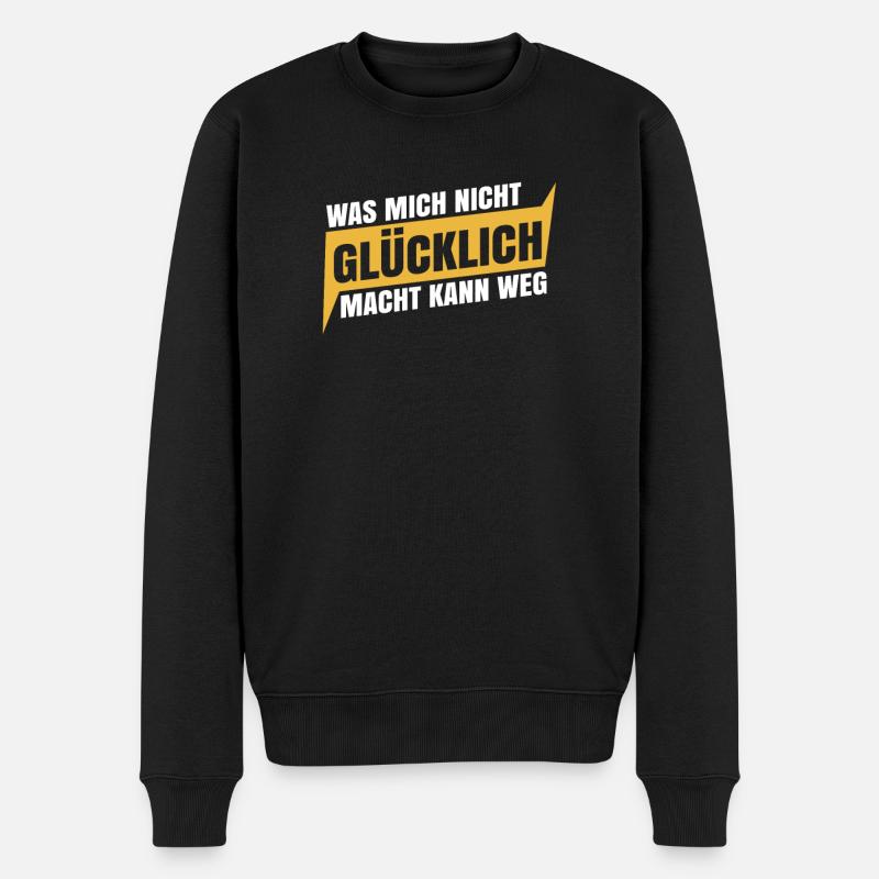 Schwarzer Humor Ironie - Männer Premium Bio Pullover - Schwarz