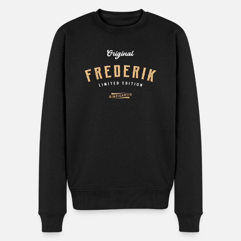 Frederik Limited Edition - Männer Premium Bio Pullover - Schwarz