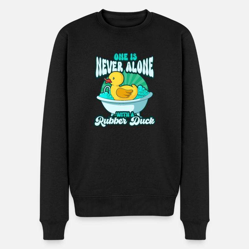 Rubber Duck Ducks Bird Hunt Duck lover Gift Idea - Men's Premium Organic Jumper - black