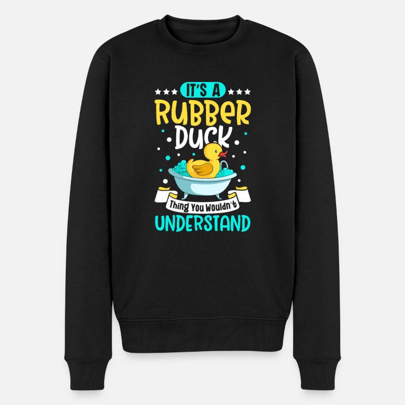 Rubber Ducks Duck Duck Lovers Bathroom - Men's Premium Organic Jumper - black