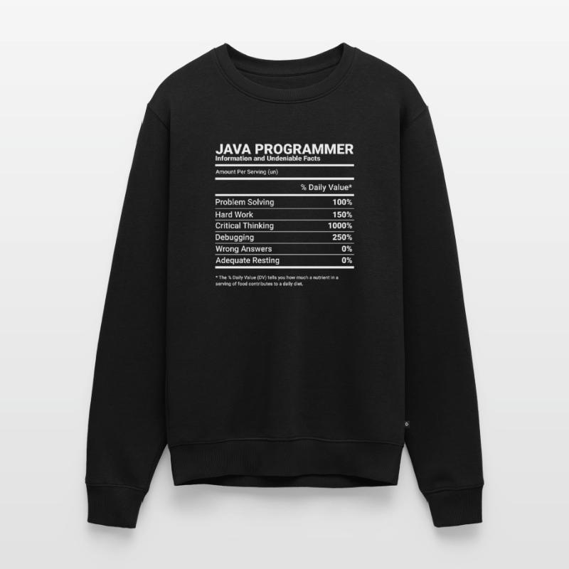 Java Programmer Software Engineer Developer Nutrit Männer Premium Bio Pullover