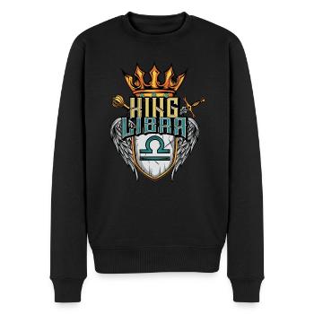 Signe du zodiaque Balance - Pull Premium bio Homme - noir - Devant - Nico (187cm)