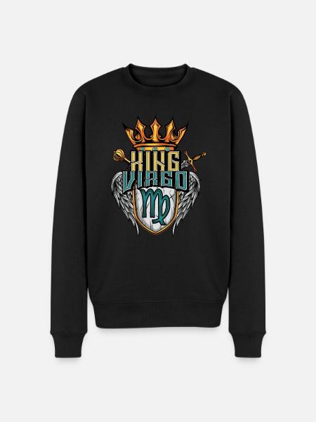 Jungfrau Sternzeichen - Männer Premium Bio Pullover - Schwarz
