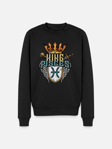 Pisces Zodiac sign - Men's Premium Organic Jumper - black