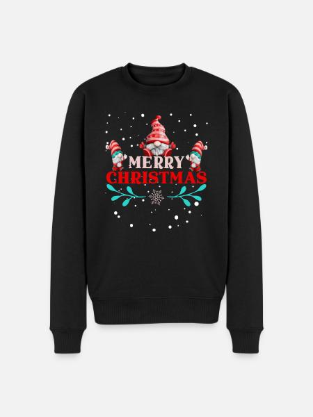 Merry Cristmas gnomes - Men's Premium Organic Jumper - black