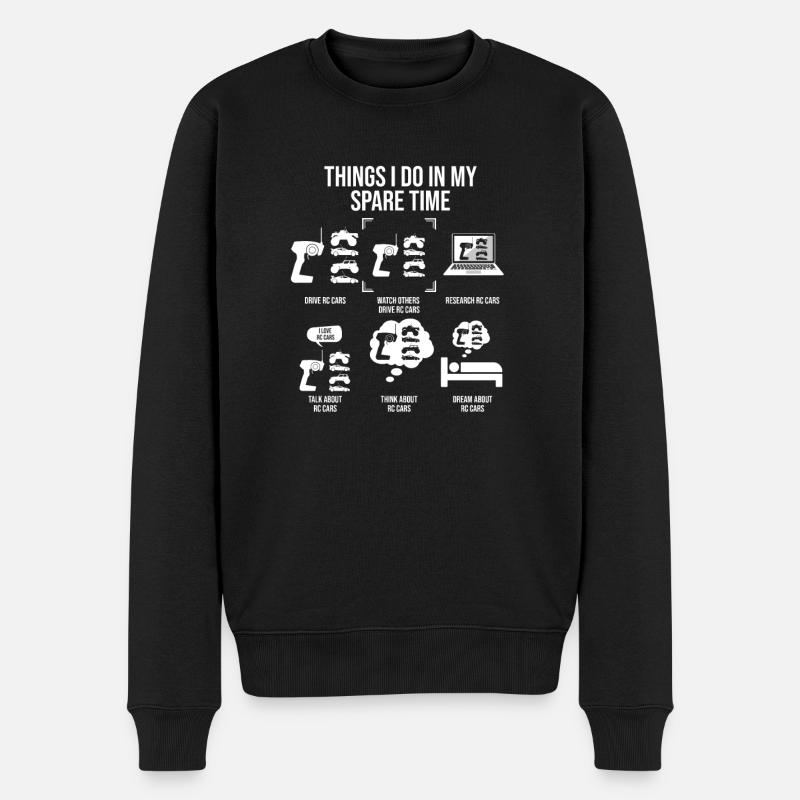 Choses que je fais pendant mon temps libre, voiture RC - Pull Premium bio Homme - noir