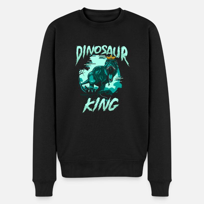 Dinosaurier Erwachsener Dinosaurier - Männer Premium Bio Pullover - Schwarz