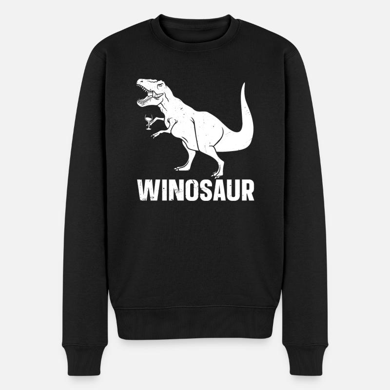 Dinosaurier Erwachsener Dinosaurier - Männer Premium Bio Pullover - Schwarz