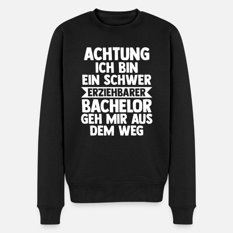 Student Akademiker Uni Abschlussfeier Bachelor - Männer Premium Bio Pullover - Schwarz