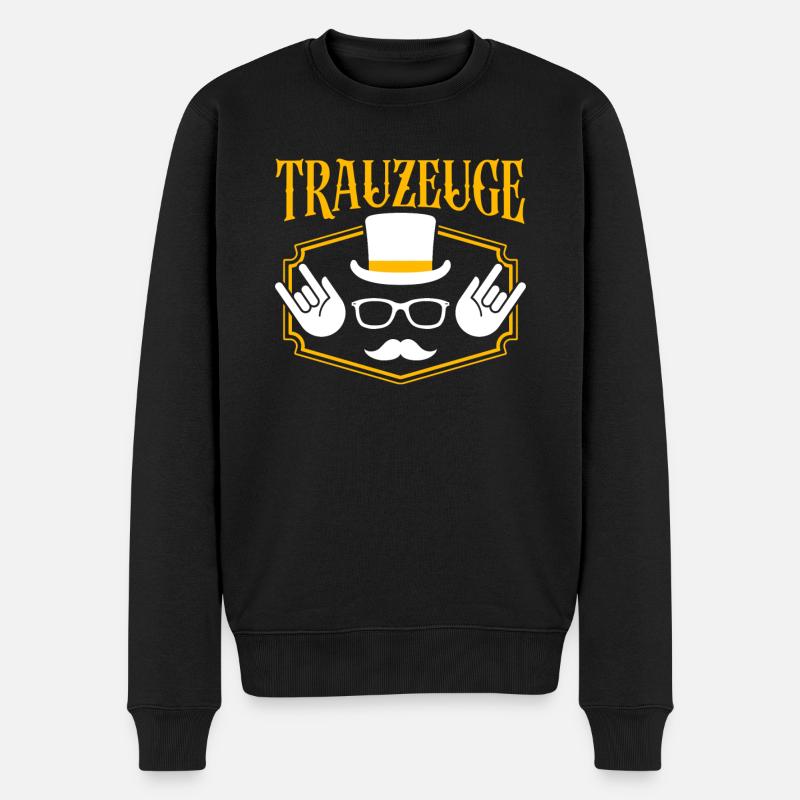 Trauzeuge - Männer Premium Bio Pullover - Schwarz